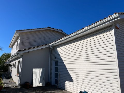 Nouvelles gouttières en alu pour cette maison de Saint-Médard-en-Jalles